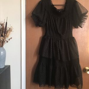 Fashion Nova Puff Sleeve Little Black Dress